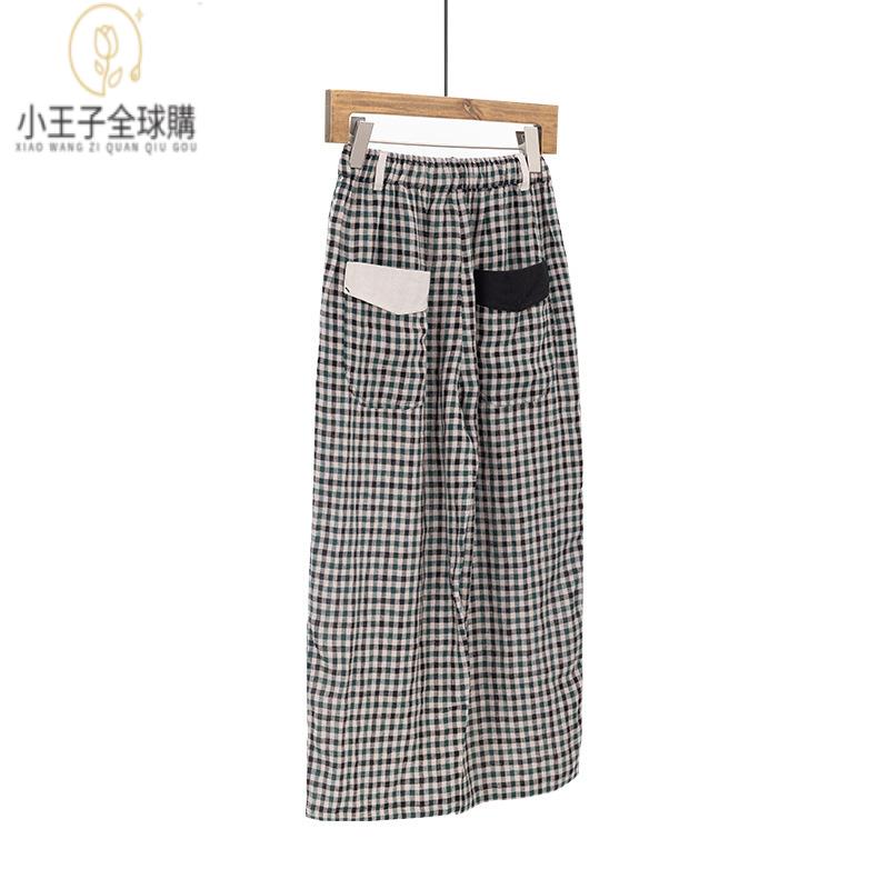 【公司現貨速發】免運 開發票 小王子女裝夏新款女式水洗全亞麻松緊抽繩休閑褲撞色立體口袋亞麻褲女裝上衣 流行女裝 棉麻 早秋 日韓女裝