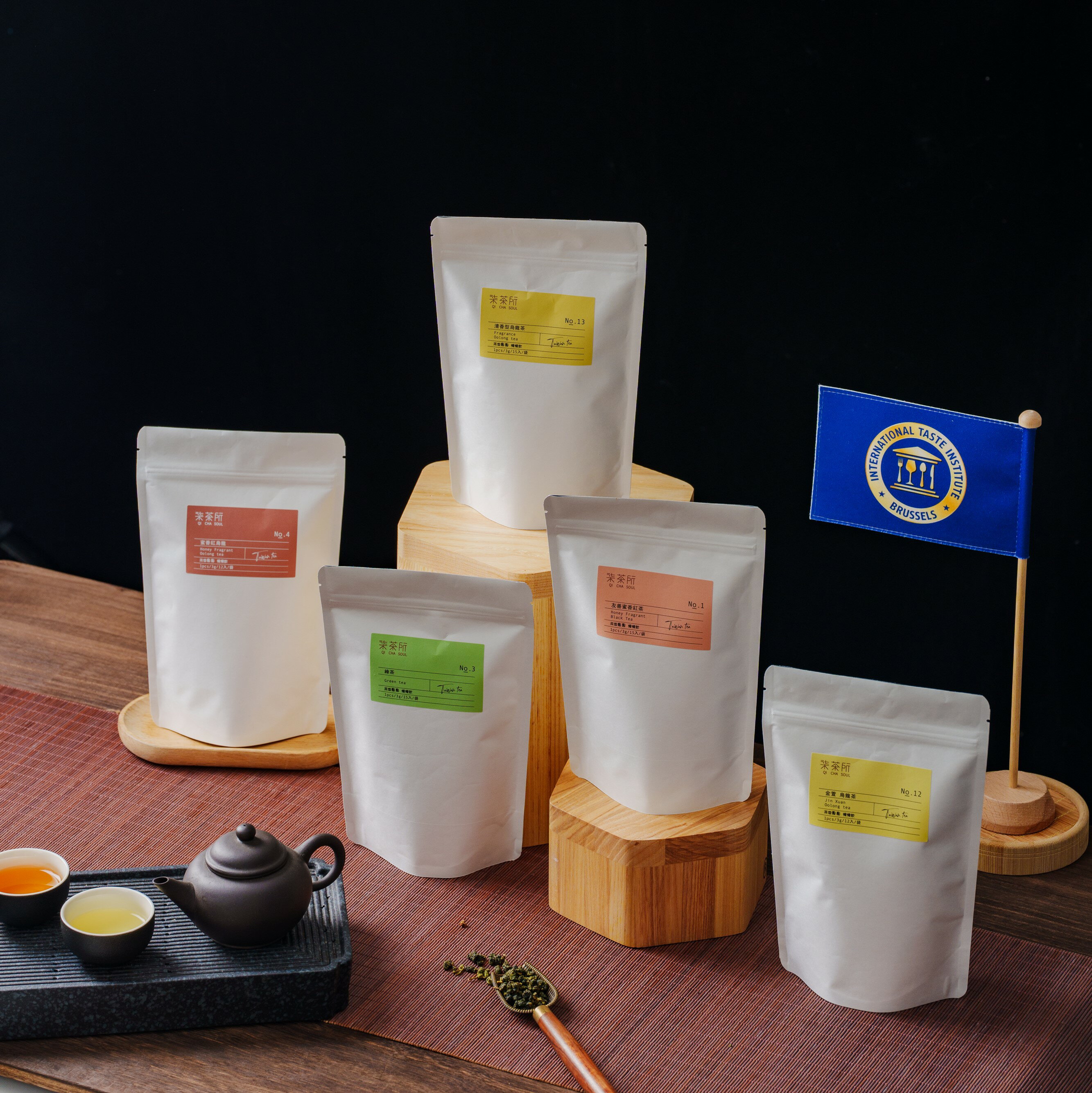 [柒茶所]冷泡茶系列組合-清香烏龍茶 大三角立體 原片茶葉好伸展