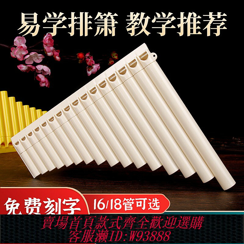 {臺灣公司貨 可打統編}排簫樂器初學者排簫16管18管排笛C調學生專業級老師推薦送教學