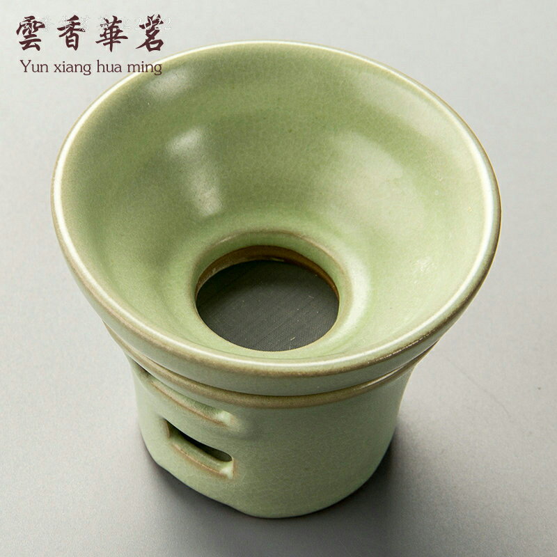 汝窯開片茶漏茶道茶藝茶具配件茶濾茶隔陶瓷茶葉過濾器泡茶器茶慮