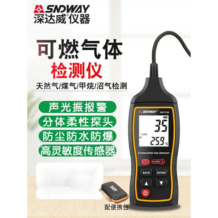 免運熱賣 深達威可燃氣體檢測儀探測器煤氣液化氣檢測器天然氣檢漏儀報警器