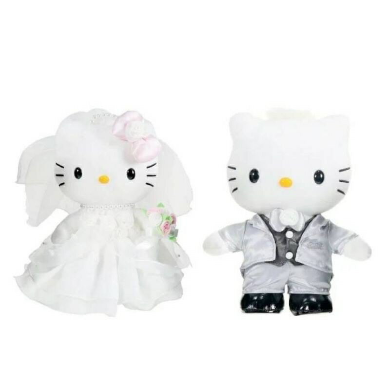 【震撼精品百貨】Hello Kitty 凱蒂貓~日本SANRIO三麗鷗HELLO KITTY幸福結婚組絨毛娃娃*17624