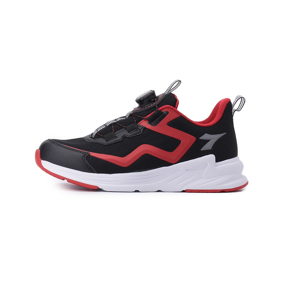 DIADORA 疾風 寬楦旋鈕運動慢跑鞋 紅黑 DA13160 大童鞋