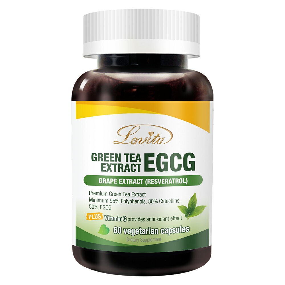 LOVITA 愛維他 綠茶EGCG 葡萄萃取白藜蘆醇素食膠囊(60顆) 1