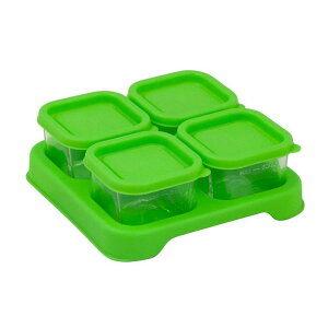 Green Sprouts 小綠芽 副食品小分裝盒(玻璃)60ml 一組4入-綠色