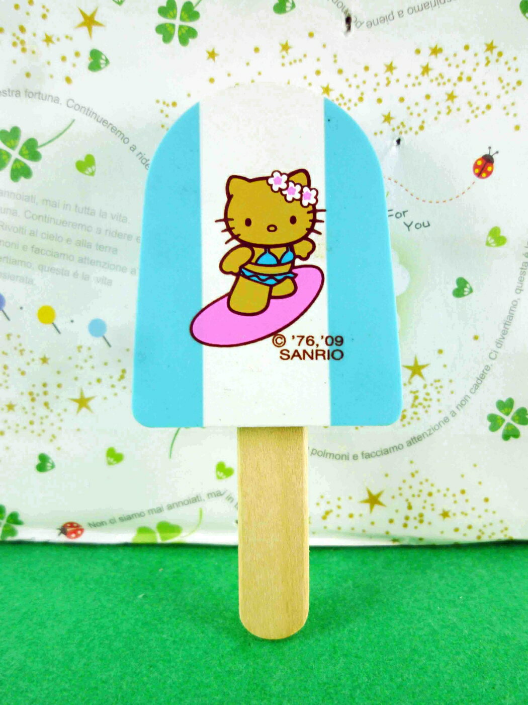 【震撼精品百貨】Hello Kitty 凱蒂貓 冰棒造型橡皮擦-藍衝浪 震撼日式精品百貨