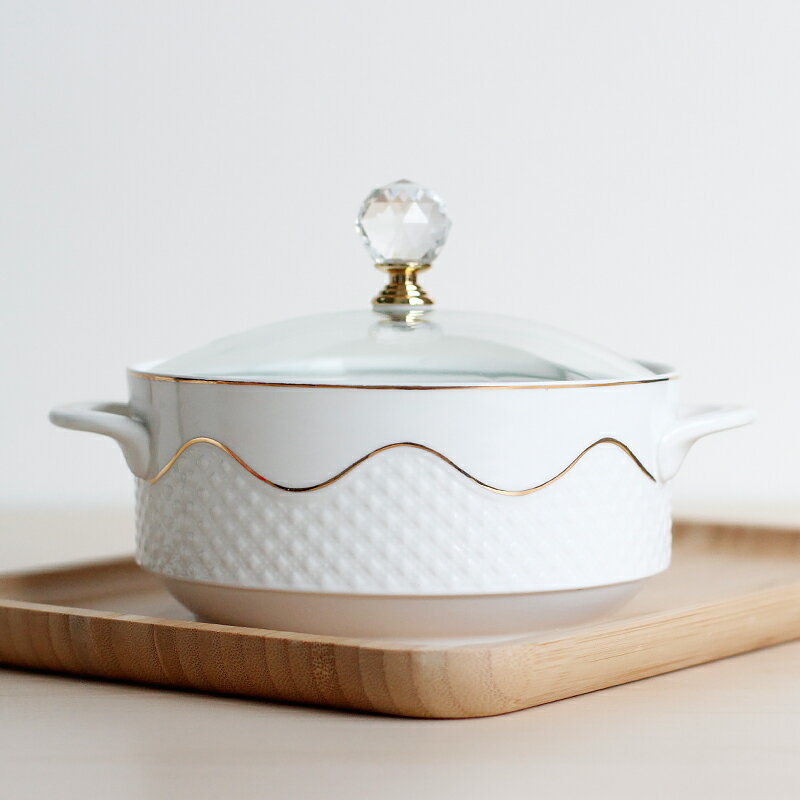 原味主義陶瓷有蓋碗 泡面帶雙柄飯盒保鮮杯廚房玻璃創意個性家用