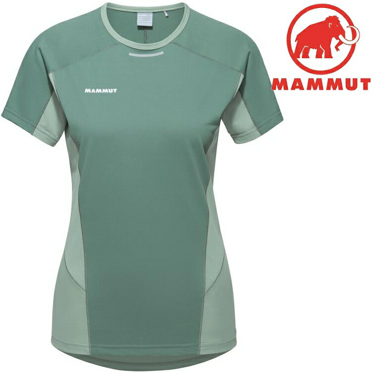零碼特價 Mammut 長毛象 Aenergy FL T-Shirt AF 女款 短袖排汗衣 1017-04990 40238 深玉石綠/玉石綠