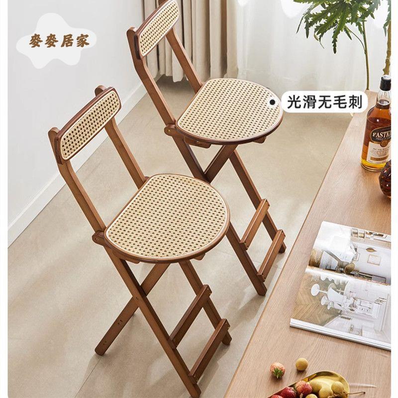 【麥麥居家】 復古椅子 吧臺椅子 吧臺凳 廚房做飯高凳子 家用高腳椅 折疊餐桌靠背椅 特惠/滿100免運 工廠現貨 工廠現貨 滿100免運