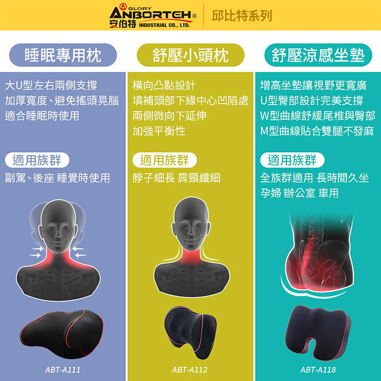 【安伯特】邱比特舒壓涼感坐墊 (增高墊 汽車椅墊 汽車坐墊) 3
