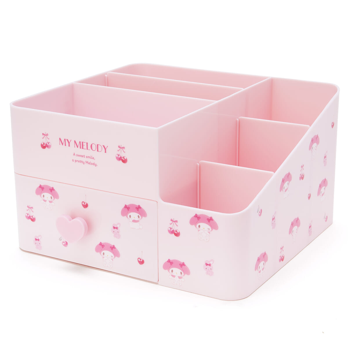 asdfkitty*美樂蒂 化妝品收納架 桌上型收納盒 置物盒 日本正版商品