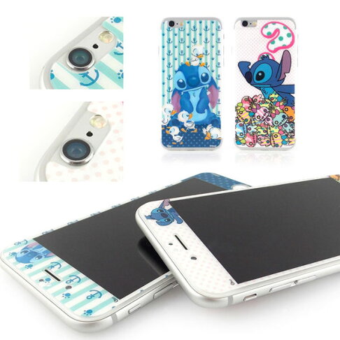【Disney 】iPhone 6 plus 強化玻璃彩繪保護貼-史迪奇 2