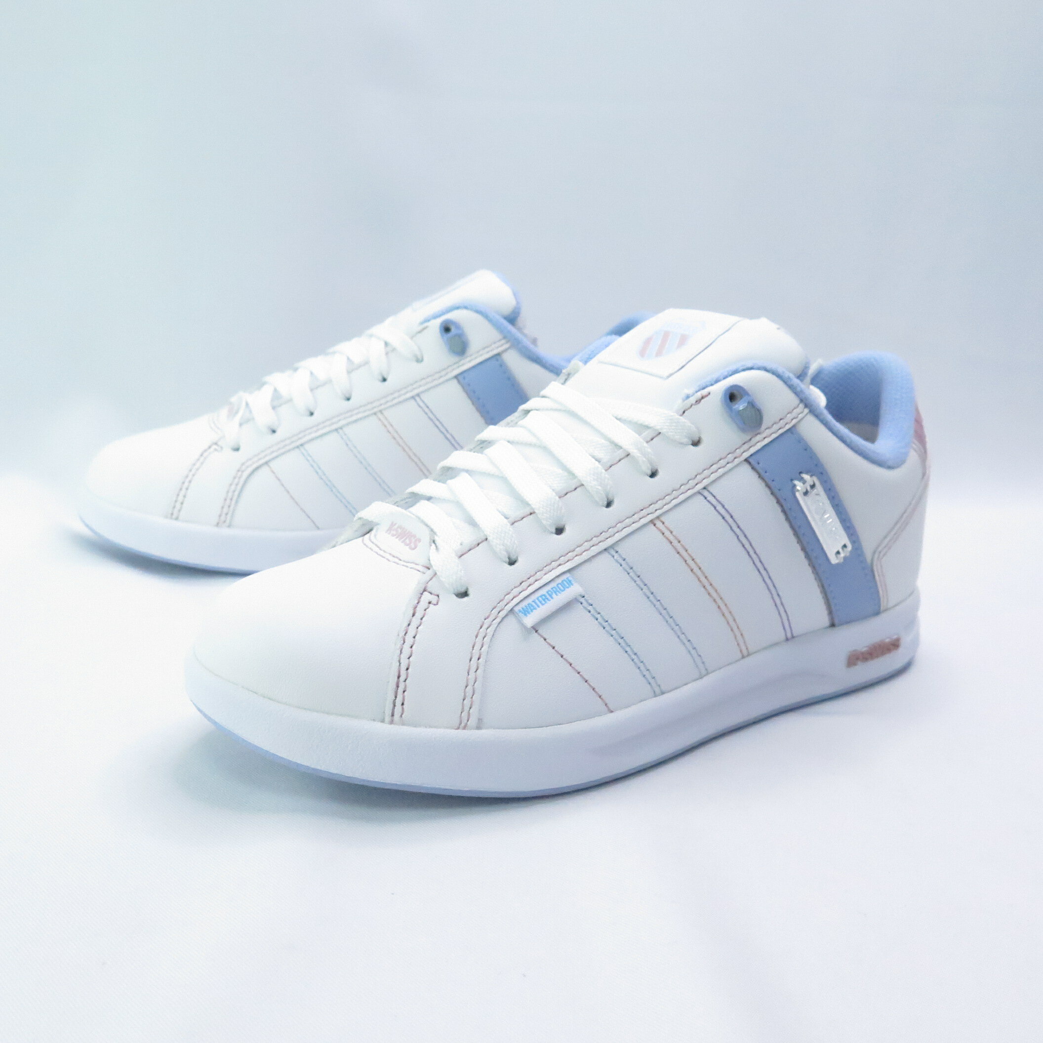 K-SWISS 98456156 Lundahl Lth WP 女休閒鞋 防潑水 白/粉藍/粉【iSport愛運動】