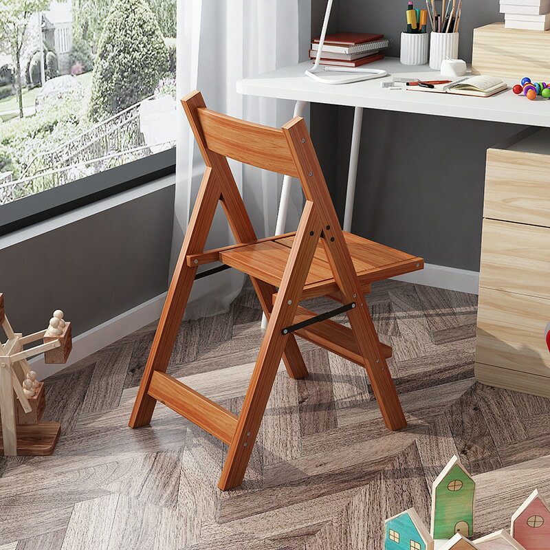 家用實木樓梯凳子多功能簡易登高凳室內踏步椅子凳折疊兩用椅梯子