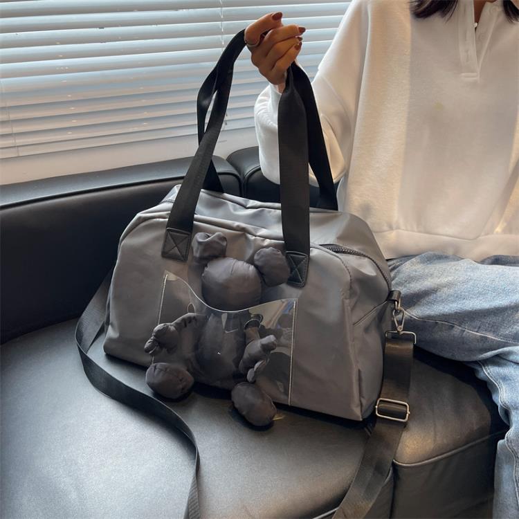 旅行包新女款外出大容量手提包學生住宿行李包健身防水輕便收納袋 交換禮物