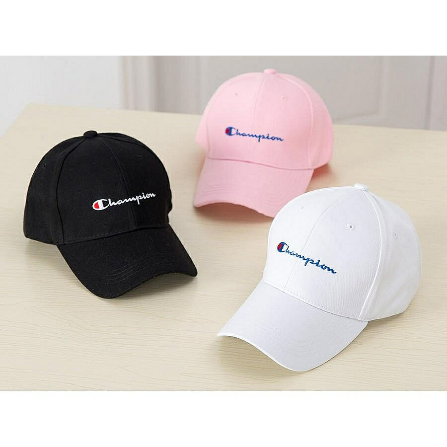 2頂299 CHAMPION字母彎簷帽 champion 棒球帽高爾夫球帽刺繡男女情侶帽