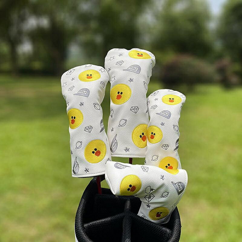卡通兔子高爾夫球桿套桿頭套保護套1號木套推桿套鐵桿套golf頭套