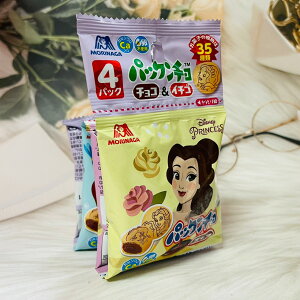 日本 MORINAGA 森永 四連餅乾 公主造型 夾心餅乾 草莓&巧克力 62g｜全店$199免運