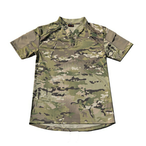 尾單清倉戰術CAG造型VS體恤戶外軍迷速干長短袖翻領迷彩夏季男T恤