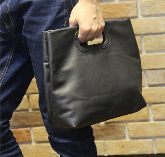 FINDSENSE Z1 韓國 時尚 潮 男 皮質 多功能 手提包 手拿包 小背包 皮夾包 公事包 側背包
