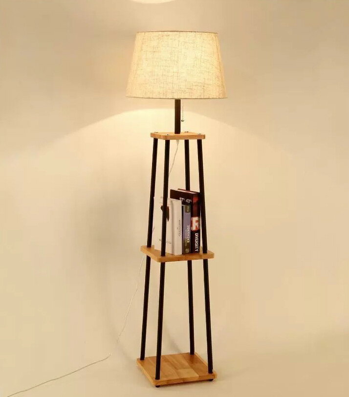 Leisure 沙發落地燈 木質立燈 落地燈 E27 110-220V 2