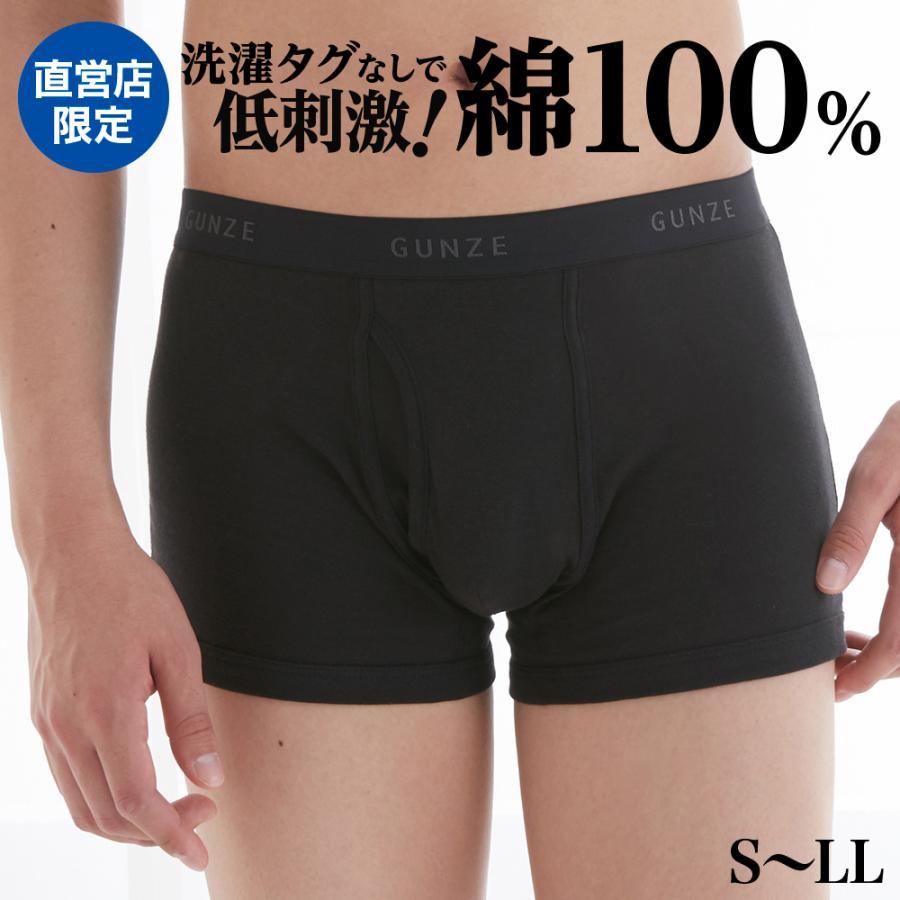 日本製 GUNZE 100% 純棉 快適消臭 前開式 男四角內褲 男士貼身內褲 濕疹救星 (2色)