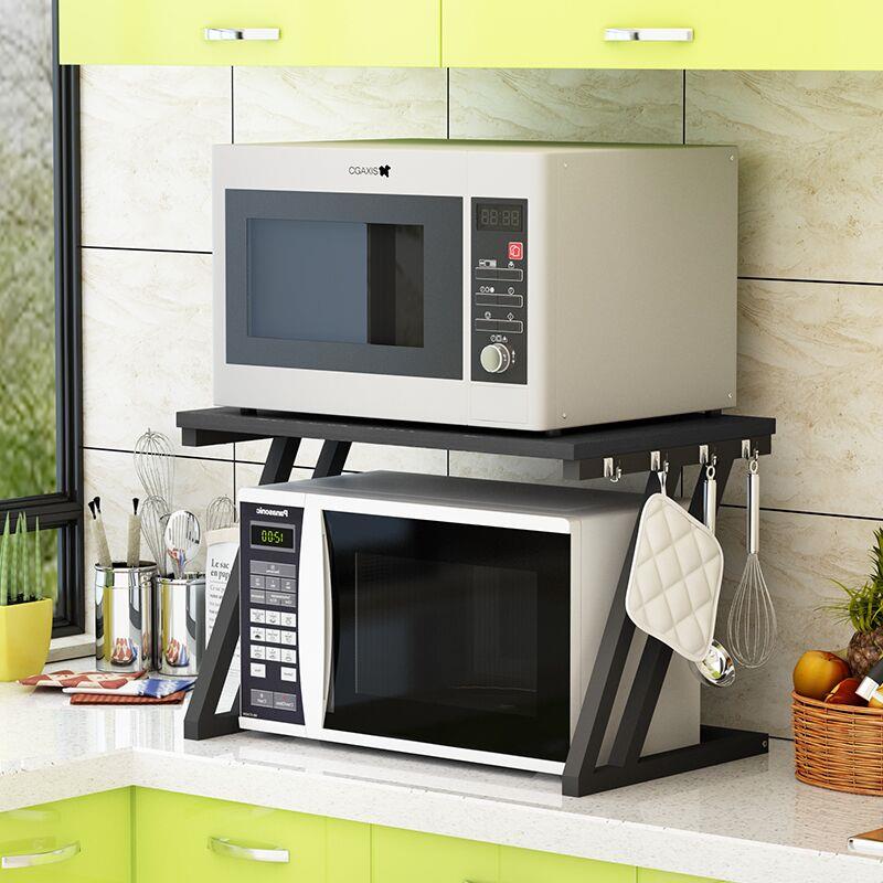 廚房置物架微波爐架子2層調料架烤箱架電飯煲架多功能收納儲物架
