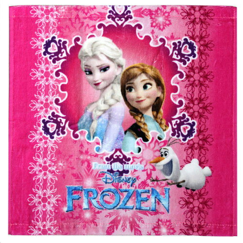 Disney 冰雪奇緣 安娜/艾莎 Anna Elsa 方巾 《 Disney FROZEN 》★ Zakka'fe ★
