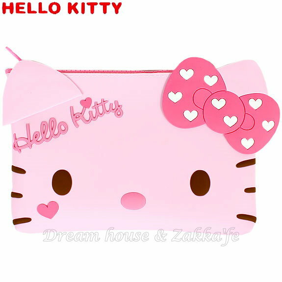 日本三麗鷗 Hello Kitty 立體矽膠果凍收納袋 《化妝包/雜物包/小物收納 多用途喔》★質感超好 超可愛★ Zakka'fe