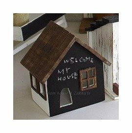 木製仿舊復古 屋子造型 黑板 桌上置物盒/收納盒《 Zakka 鄉村風 》★ Zakka'fe ★