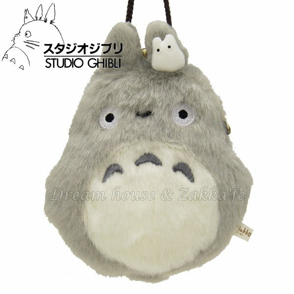 日本 宮崎駿 龍貓 TOTORO 絨毛 零錢包/錢包/小物袋 灰 《 日本原裝進口 》★ Zakka'fe ★