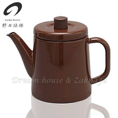日本進口 日本製 野田琺瑯 手沖壺/茶壺/琺瑯壺 1.5L 《 咖啡色 》★ Zakka'fe ★