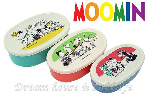 日本 MOOMIN 嚕嚕米 便當盒/保鮮盒 《 S/M/L 3款一組 》★ 日本製 ★ Zakka'fe