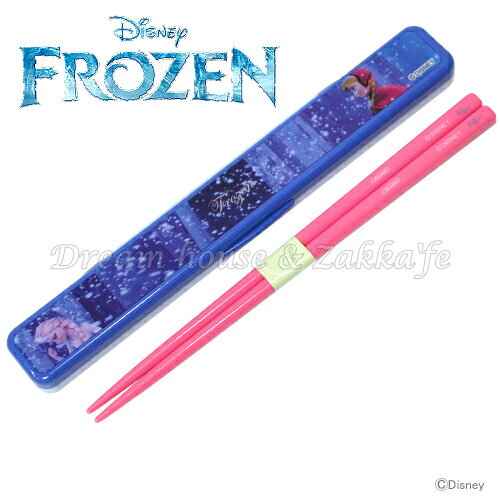 日本 Disney 冰雪奇緣 FROZEN 安娜/艾莎 Anna Elsa 環保筷子組/環保筷/筷子 《附收納盒》 ★ 日本製 ★ Zakka'fe