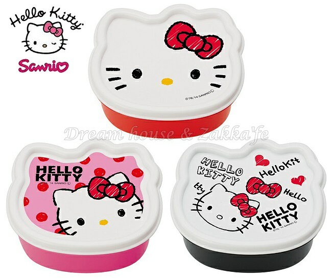 日本進口 sanrio 三麗鷗 Hello Kitty 凱蒂貓 造型 保鮮盒/便當盒 《 3款一組 》★ 日本製 ★ Zakka'fe