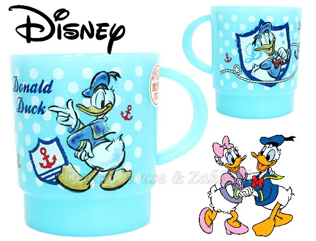 日本 Disney 唐老鴨 可堆疊 漱口杯/水杯 340ml 《 正版 迪士尼 》★ 日本製 ★ Zakka'fe