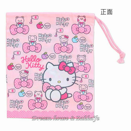 日本 Hello Kitty 束口袋/小物袋 《 當化妝包/雜物包/裝衛生棉/寶貝外出奶嘴零食 都適合喔 》 ★ 日本製 ★