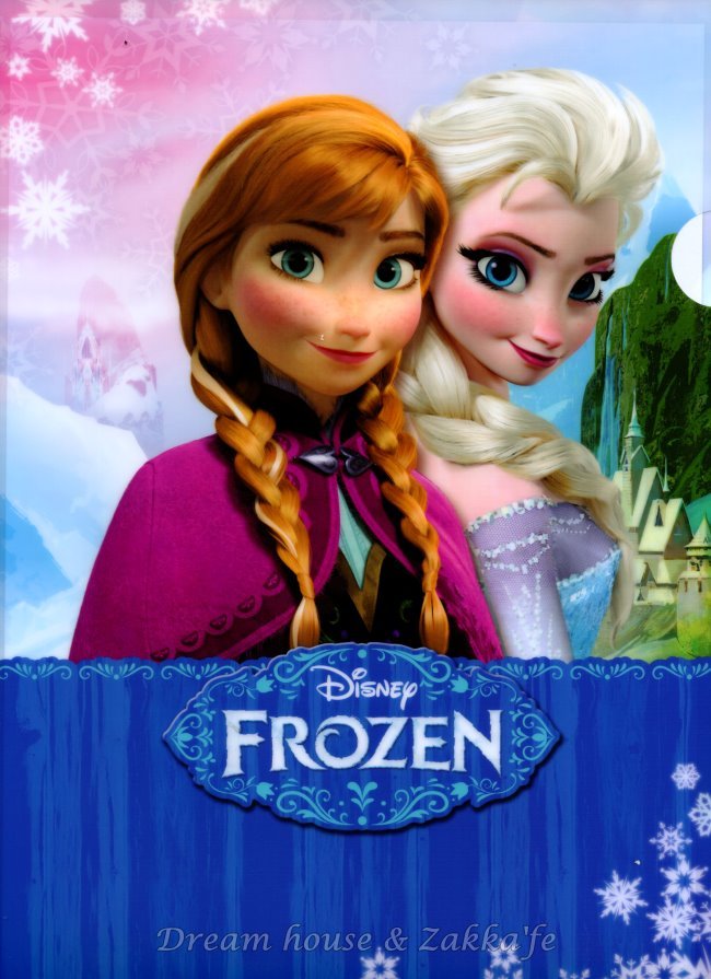 日本正版 Disney 迪士尼 冰雪奇緣 安娜/艾莎 Anna Elsa L型 資料夾/檔案夾/檔案夾 《 FROZEN 》★ 日本製 ★