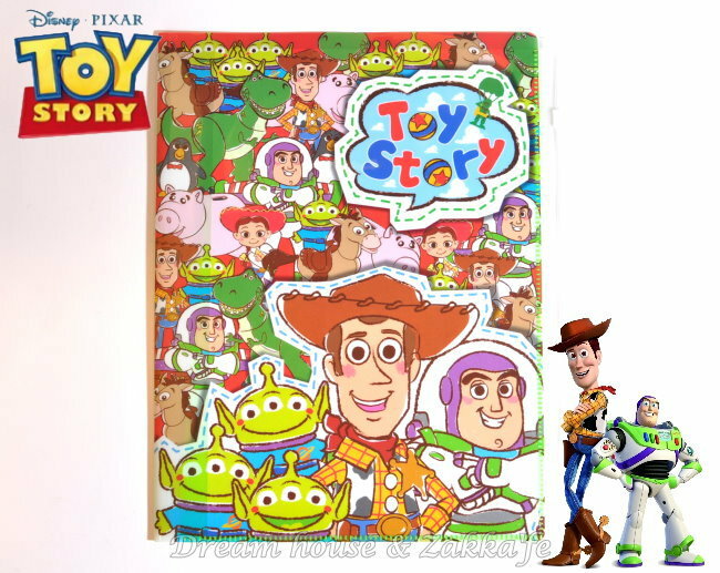 日本正版 Disney 迪士尼 玩具總動員 翻頁式 資料夾/檔案夾/檔案夾 《 含4頁6個L型夾 1個夾鏈收納袋 》★ 多功能 超好用 ★