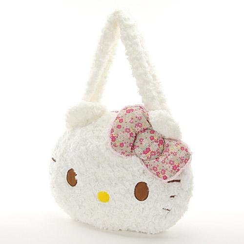 日本三麗鷗 Hello Kitty 大臉 絨毛 肩背包/側背包/包包《 日本限定 》★ Zakka'fe ★