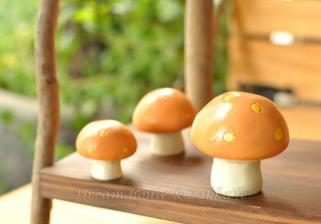 鄉村風 小草菇/小香菇/小蘑菇家族擺飾 大/中/小 3個一組 《 2色任選 》★ Zakka'fe ★