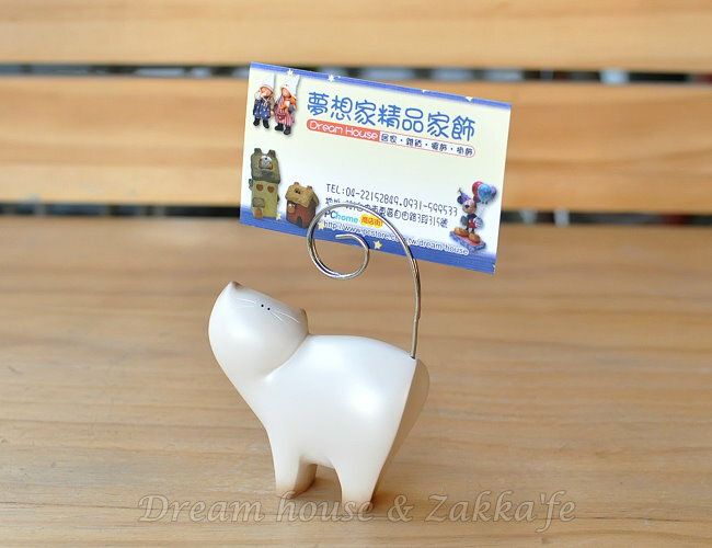 英國4D ART精品 白色貓咪 便條夾/名片夾/備忘夾 ★ 也可以夾照片喔 超漂亮 ★ Zakka'fe