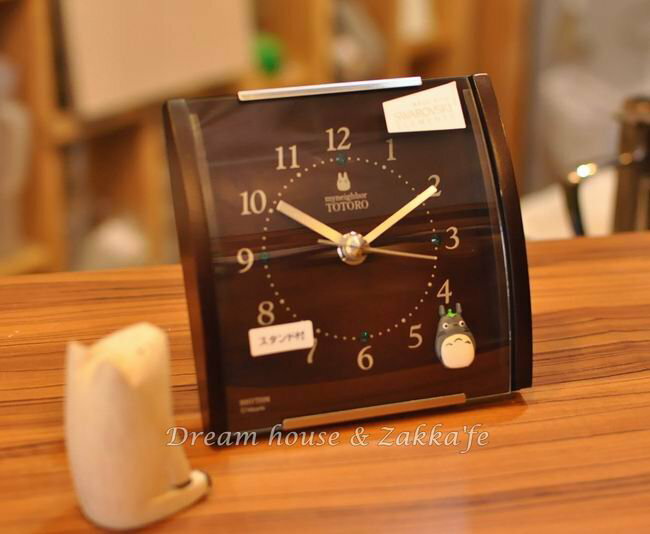 超可愛日本 Totoro 龍貓 弧面立掛兩用 無聲/靜音 時鐘/桌鐘《日本原裝》★ 使用SWAROVSKI水晶 ★
