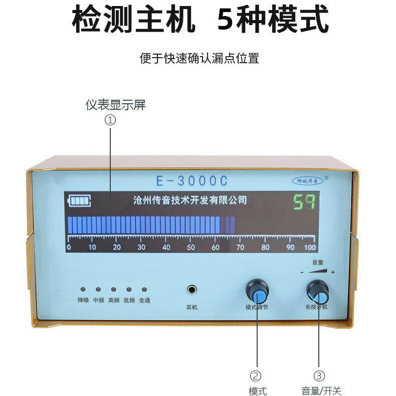 【最低價 公司貨】漏水檢測儀測漏儀水管漏水高精度查漏水點地下水管管道漏水探測儀 5