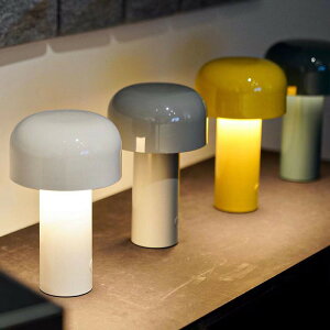 北歐蘑菇裝飾臺燈USB充電式餐廳酒吧創意臺燈LED家用餐廳床頭臺燈