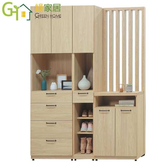 【綠家居】羅瑪5尺五門五抽高屏風櫃/鞋櫃組合