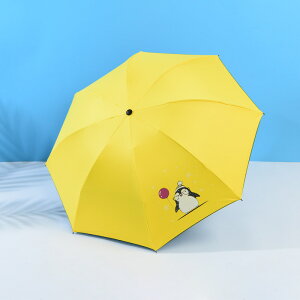 戶外 防曬 用品 ● 創意卡通折疊雨傘少女心遮陽防曬防紫外線晴雨 兩用 黑膠太陽傘