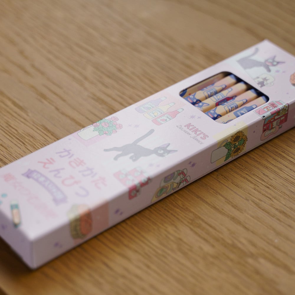 真愛日本 宮崎駿 吉卜力 魔女宅急便 琪琪吉吉購物 日本製 2B 六角鉛筆 12入 鉛筆 素描鉛筆 寫字 學習 文具 禮物