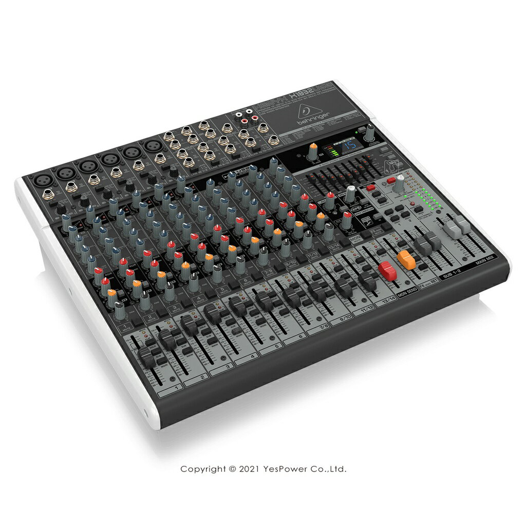 XENYX X1832USB Behringer耳朵牌 十四二軌/14軌數位效果混音器/9段EQ等化器