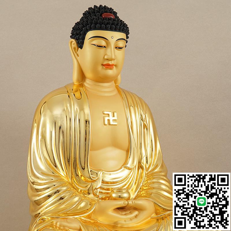 臺灣純銅釋迦牟尼佛像家用佛堂供奉藥師佛阿彌陀佛像如來佛祖擺件